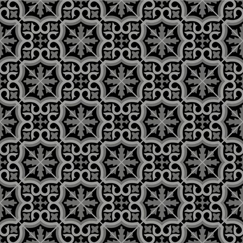 Black grey tile effect - black-grey, vinyl