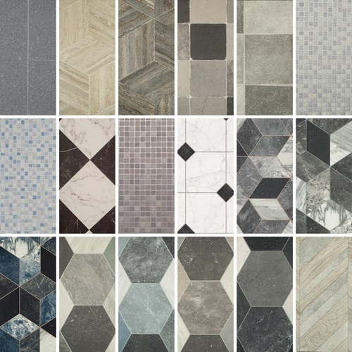 Vinyl flooring samples - vinyl, retro