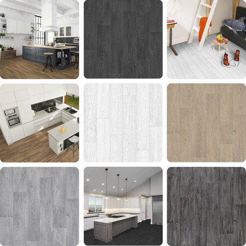 Vinyl flooring lino - plank, oak