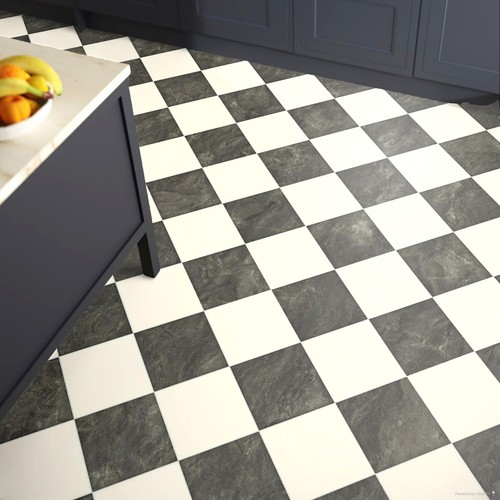 Black white marble tile - black, &
