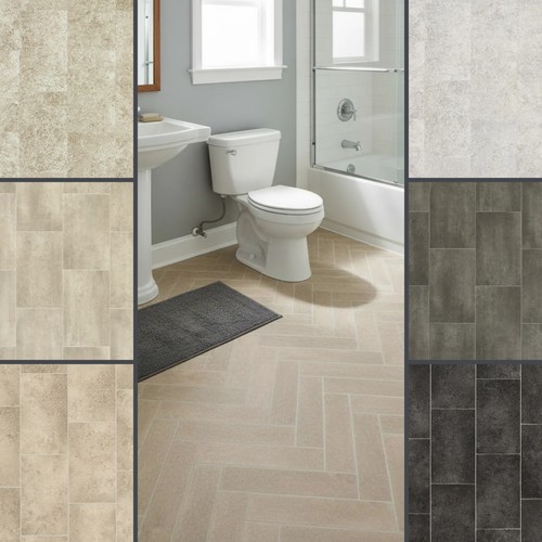 Stone tile effect vinyl - stone,