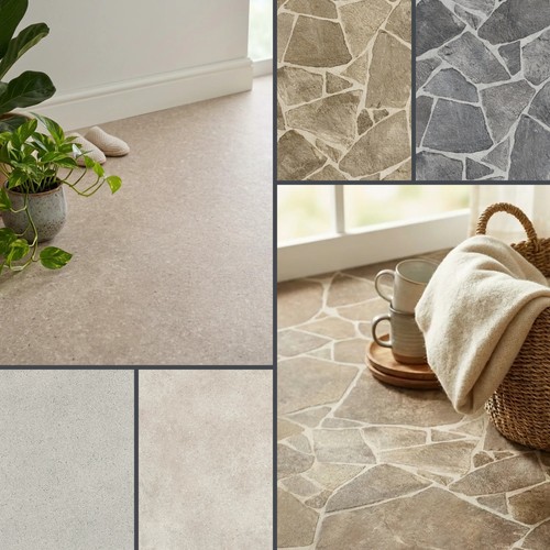 Stone effect vinyl flooring - stone,